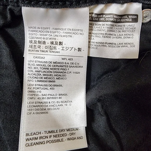 Levi's 725 Jeans Women's 16 W High Rise Bootcut Black 16W Boot Cut - Picture 8 of 9